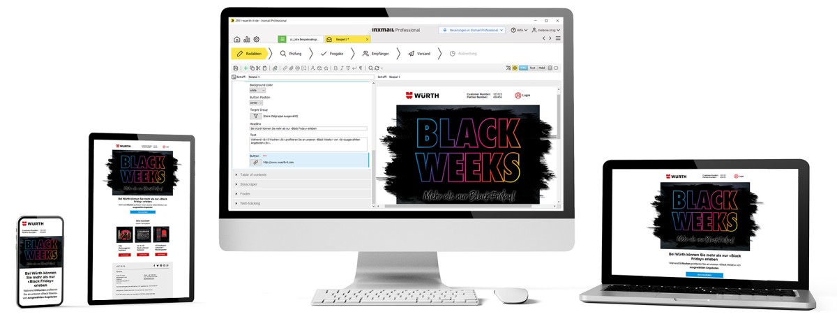 Eine Darstellung von vier unterschiedlichen Endgeräten Eine Darstellung von vier unterschiedlichen Endgeräten