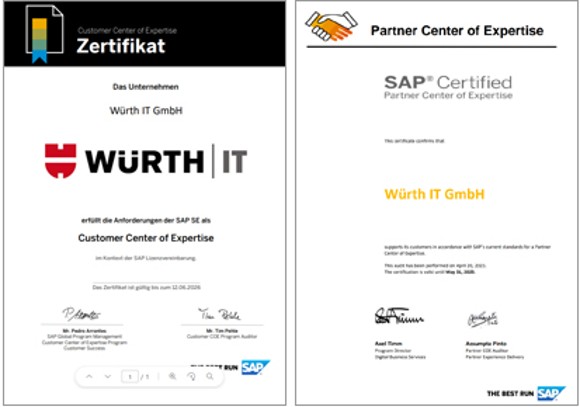 SAP Partner Center of Expertise Certificate